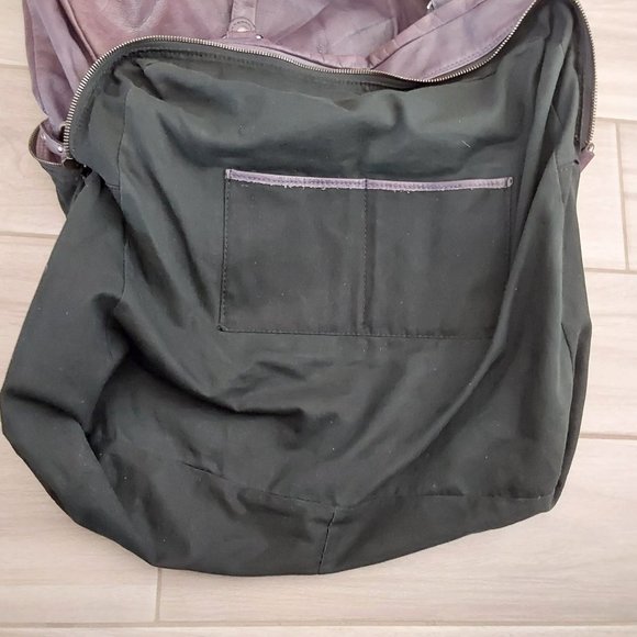 Nordstrom Vintage Purple Italian Leather Satchel Tote Handbag Size XL - Picture 4 of 8